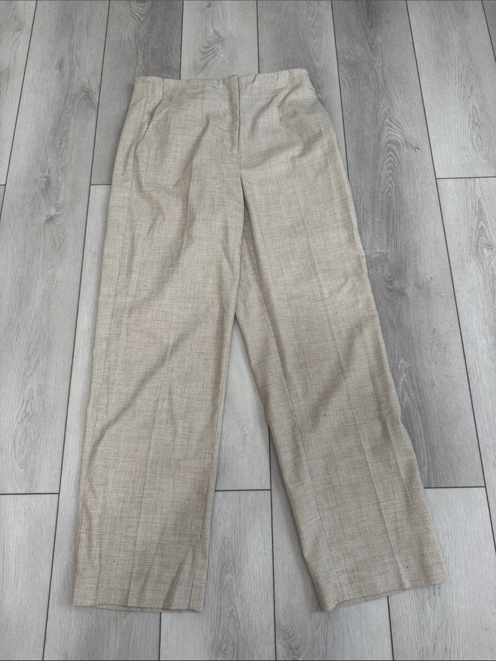H&M Light Beige Wide-Leg Trousers